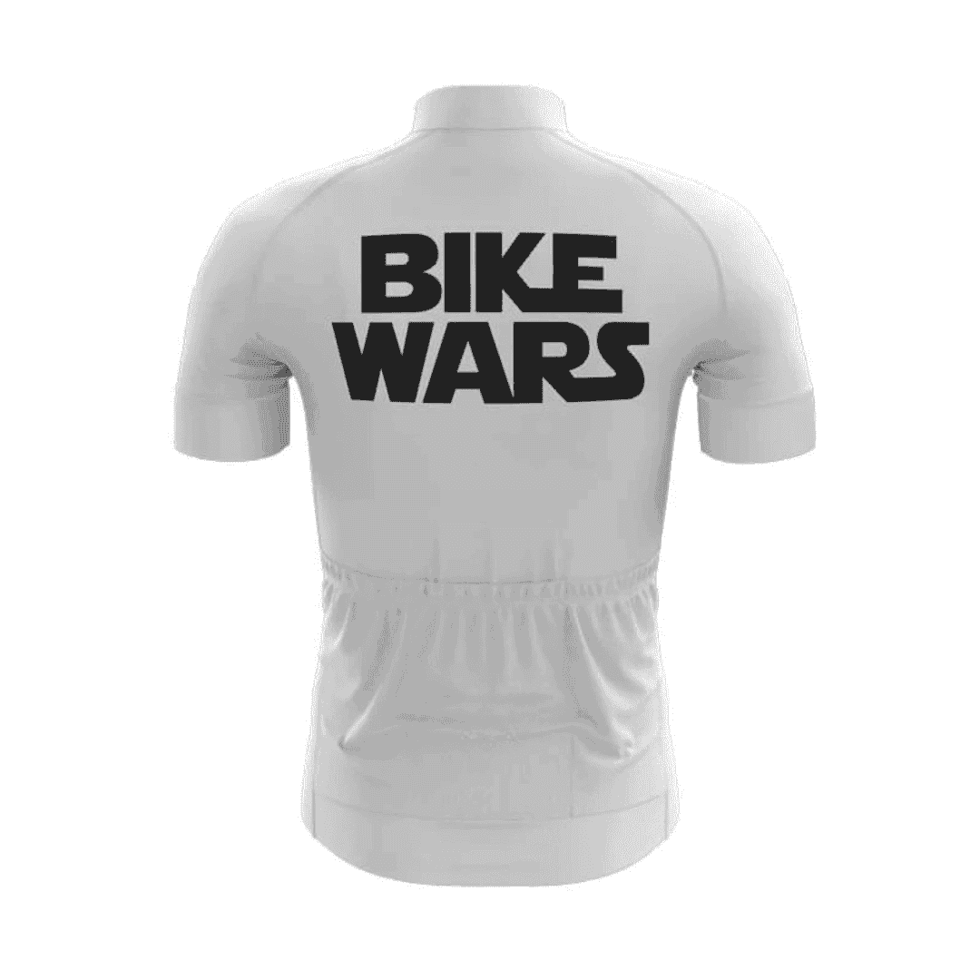 Bike Wars Cycling Jersey, White (Star Wars Theme)