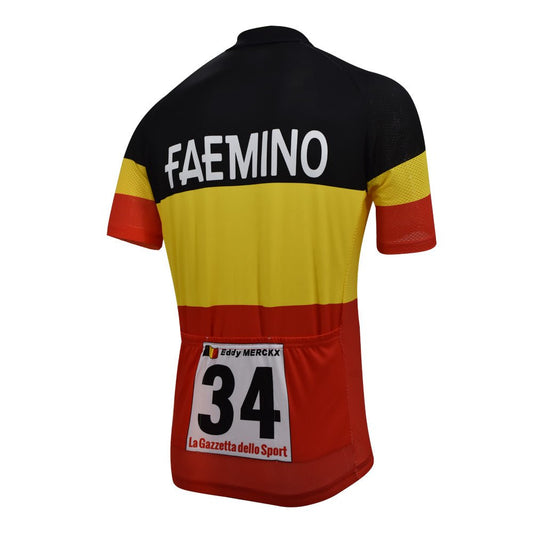 1970 Faemino Belgian Champion Retro Cycling Jersey - Merckx