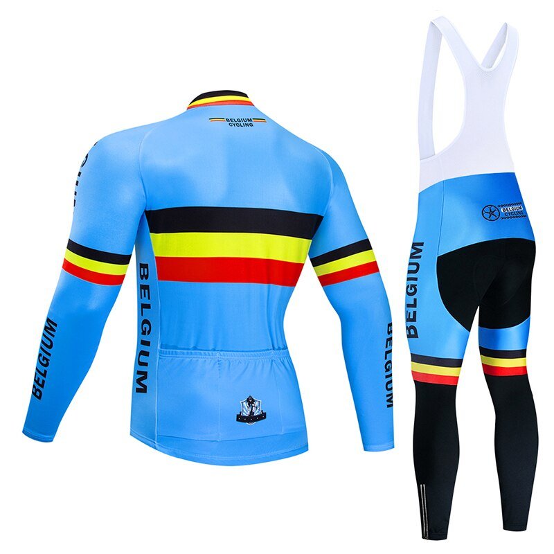 Belgium Cycling Team Retro Cycling Jersey Long Set