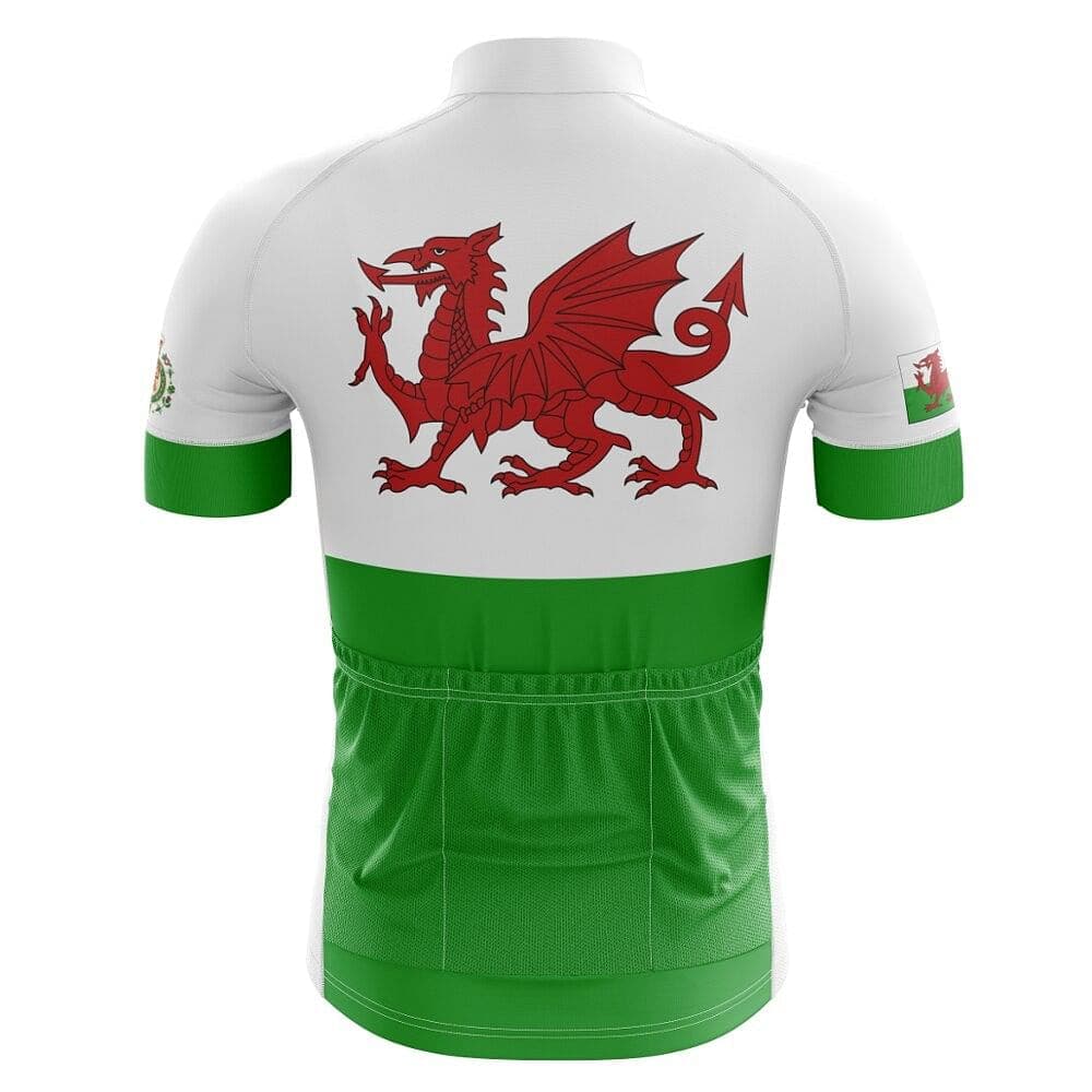 Wales Flag Cycling Jersey (Green, White & Red)