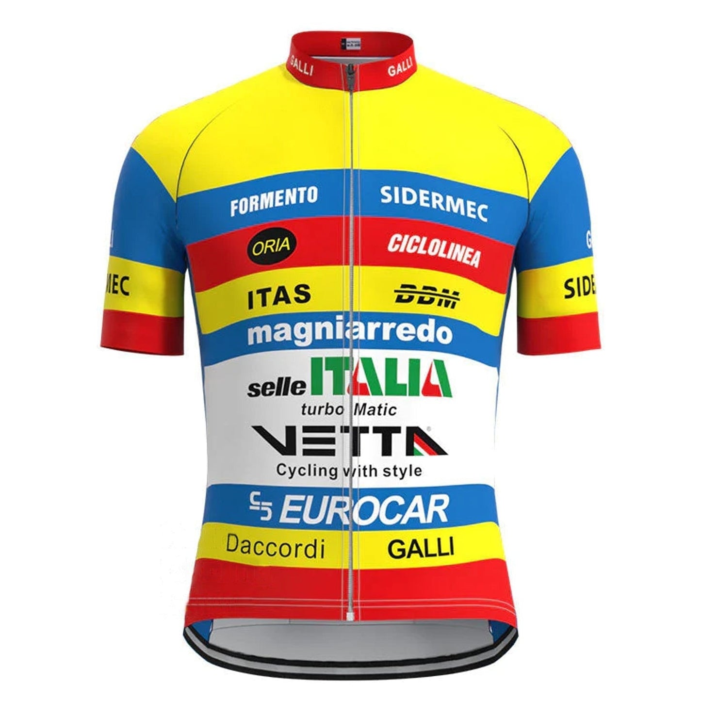Selle Italia Yellow Retro Cycling Jersey