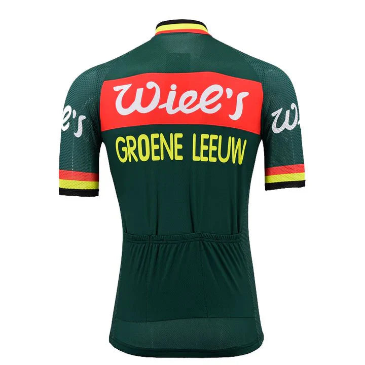 Wiel's Groene Leeuw Retro Cycling Jersey