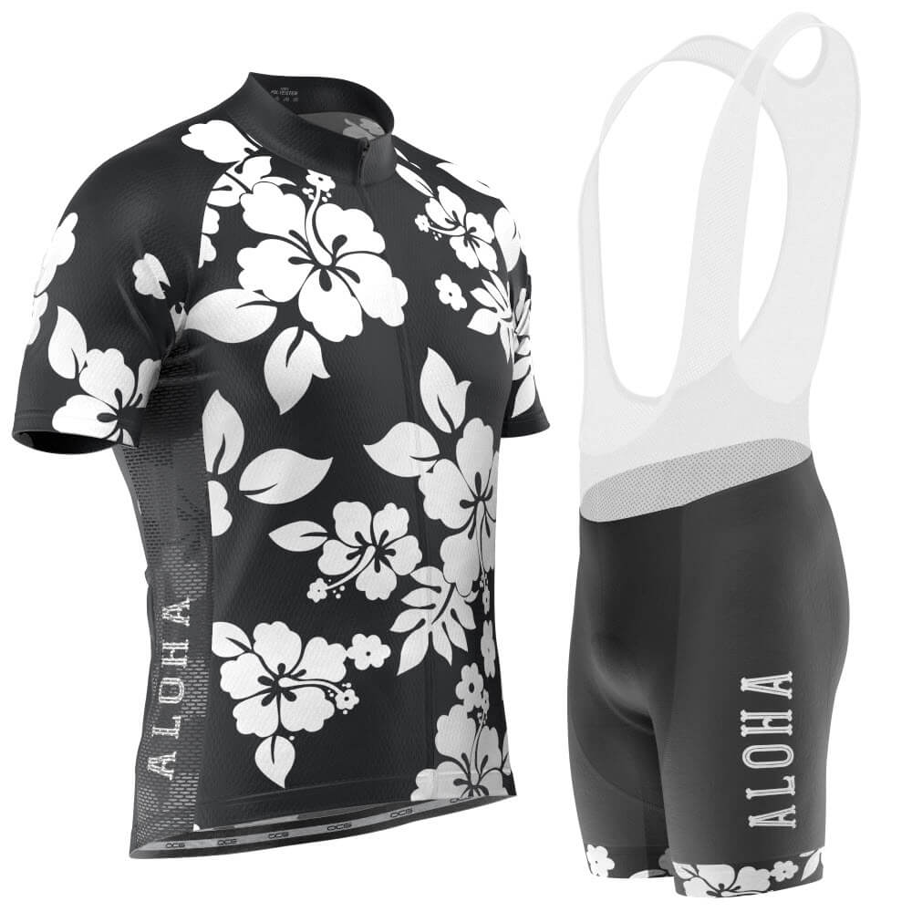 Men's Hawaiian Aloha Floral 2 Piece Cycling Kit