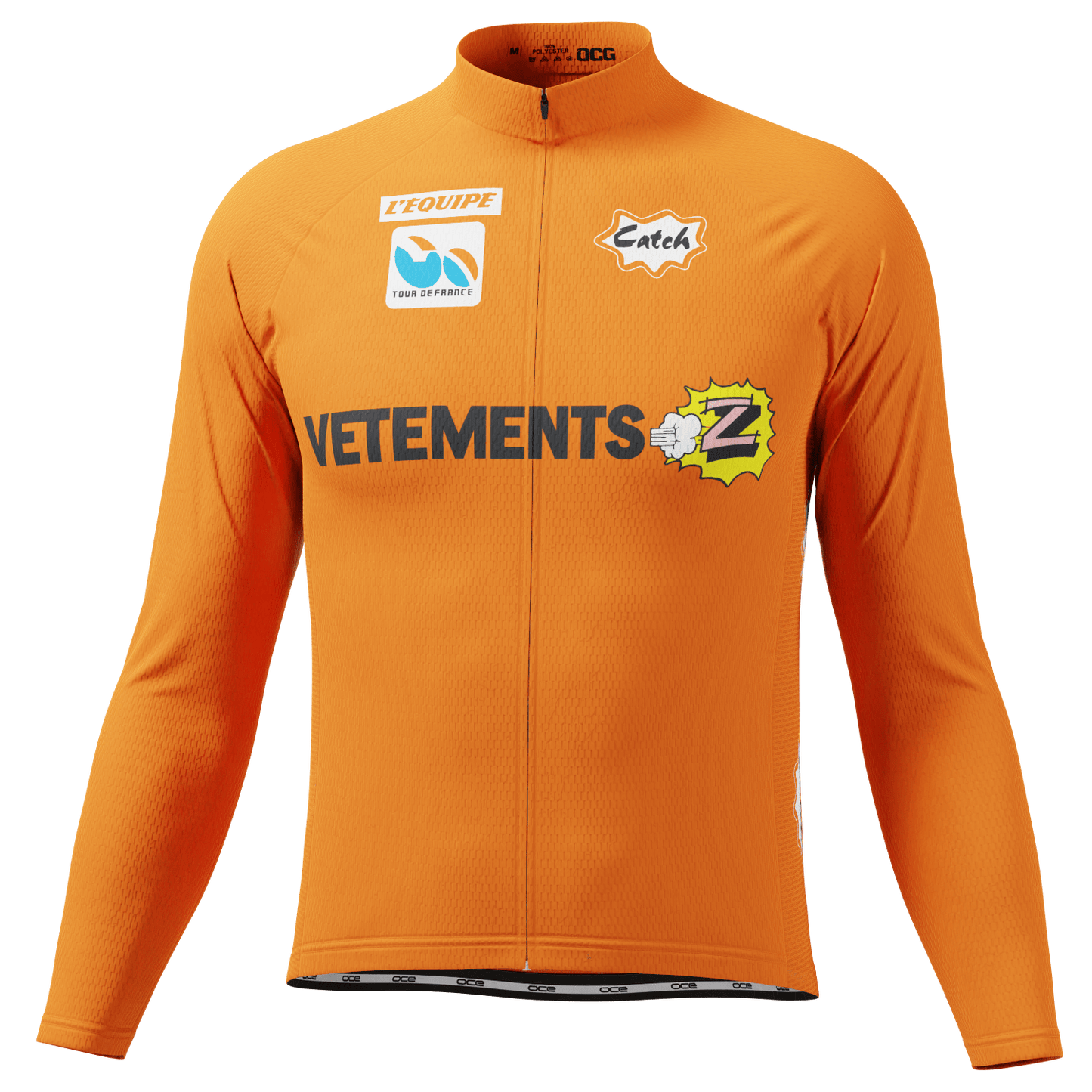 Men's Retro Vetements Team Z Long Sleeve Cycling Jersey