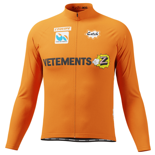 Men's Retro Vetements Team Z Long Sleeve Cycling Jersey