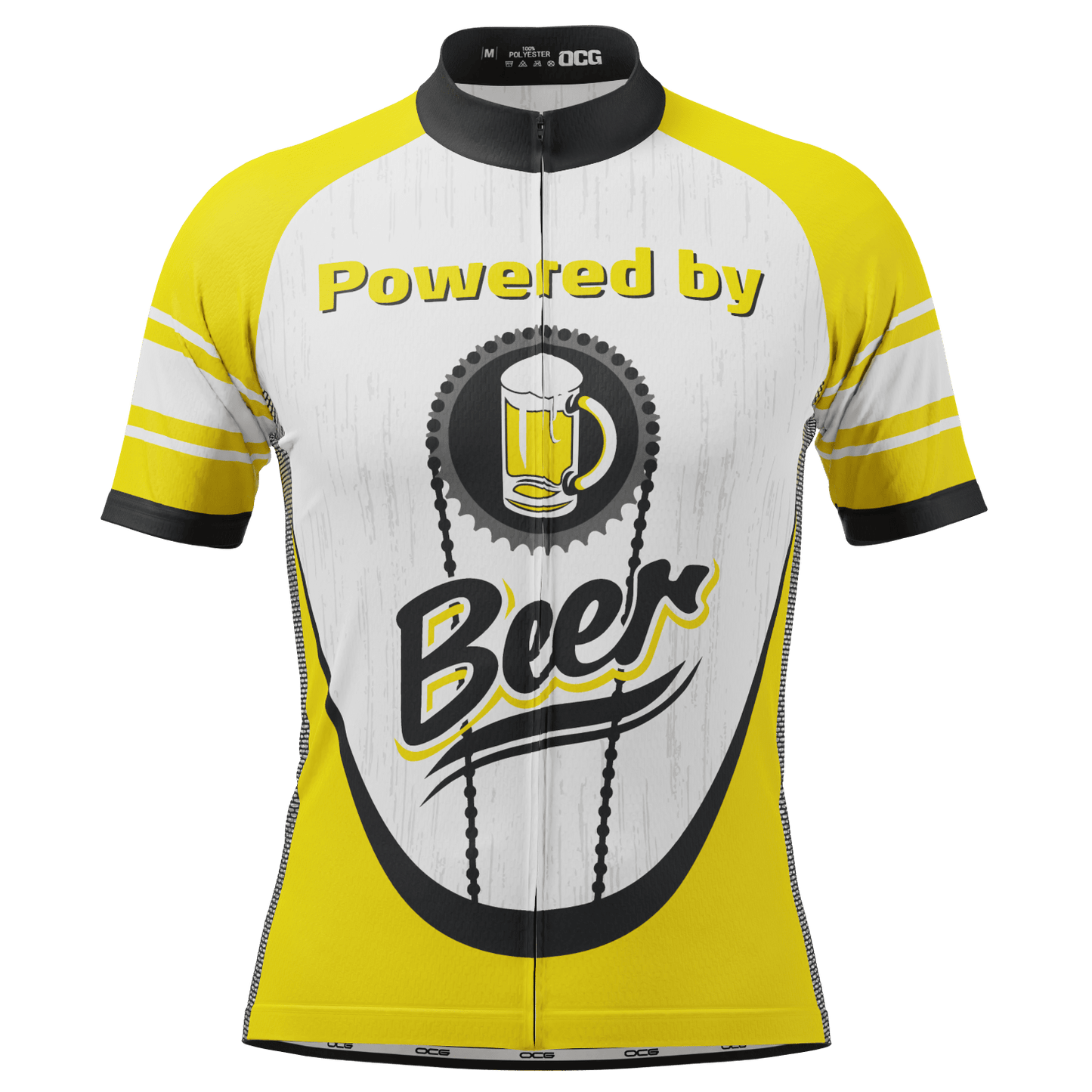 Men's Powered By Beer Short Sleeve Cycling Jersey