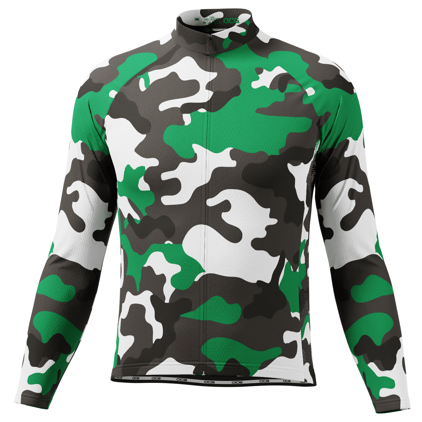 Men's Camouflage Winter Forest Long Sleeve Cycling Jersey