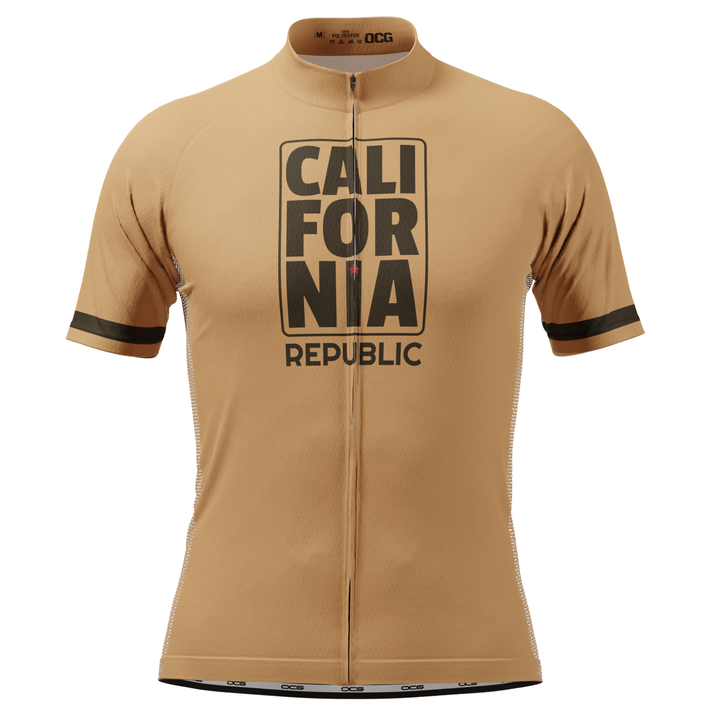 Men's California Republic Series 1 (Red) Short Sleeve Cycling Jersey