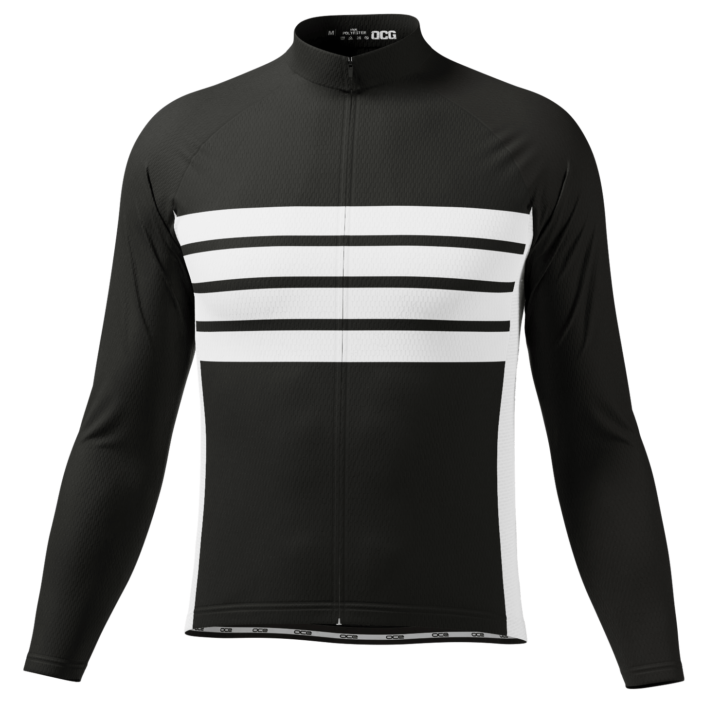 Men's Retro Four Stripe Long Sleeve Cycling Jersey