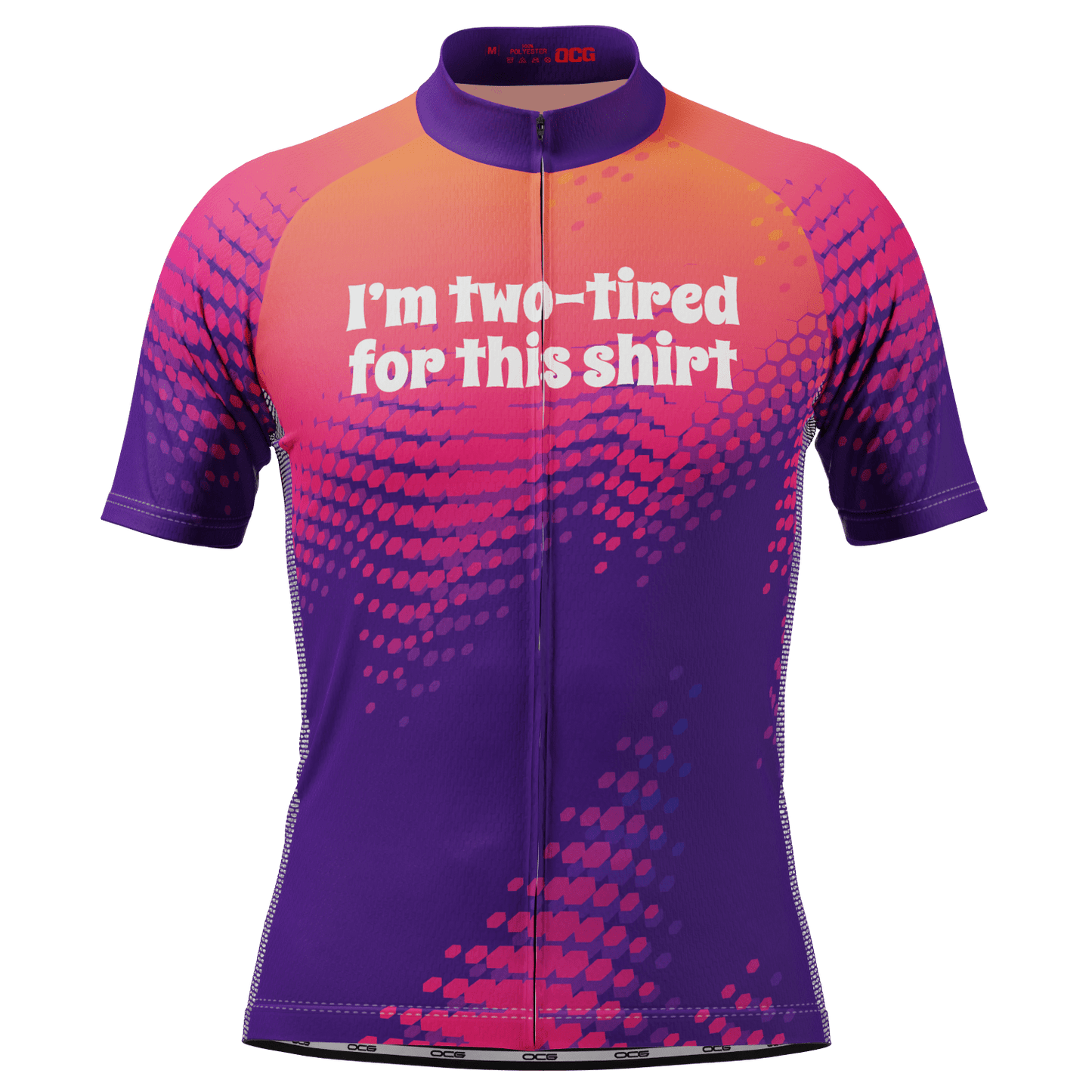 Men's I'm Two-tired For This Shirt! Short Sleeve Cycling Jersey