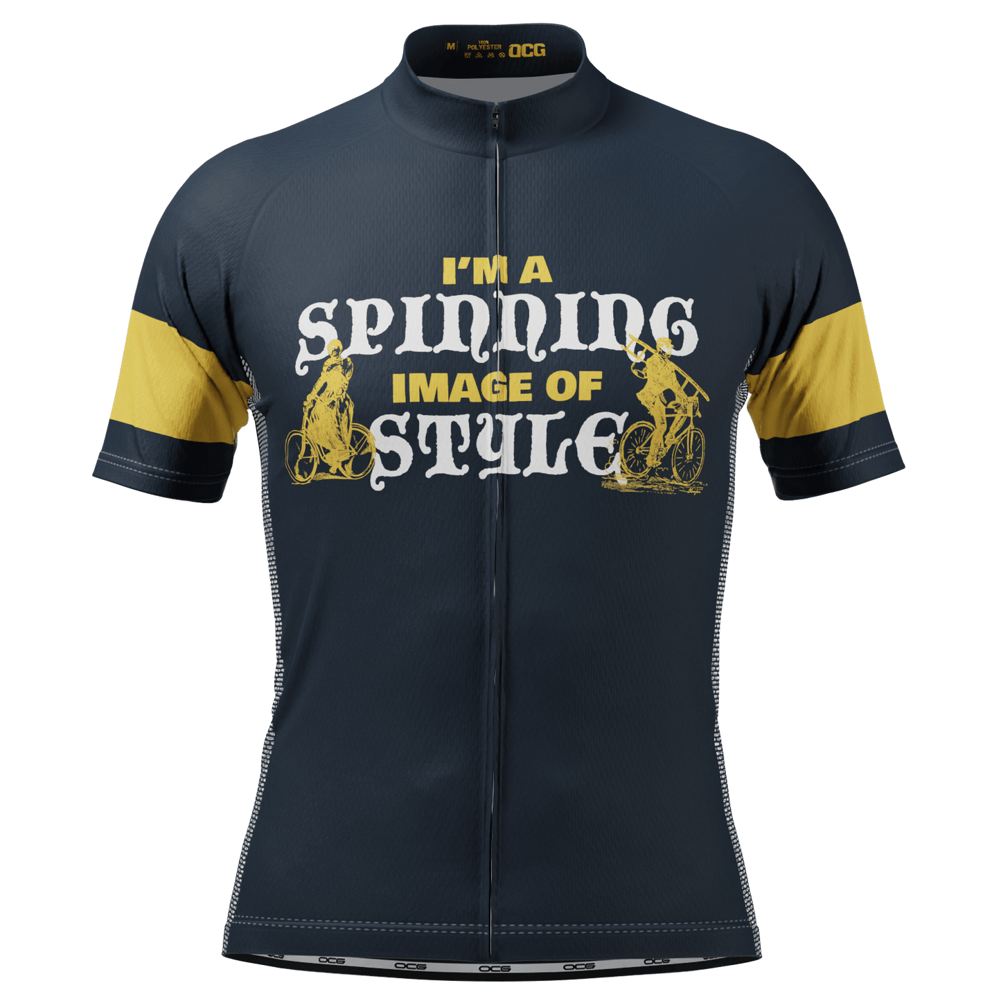 Men's I'm a Spinning Image of Style Short Sleeve Cycling Jersey