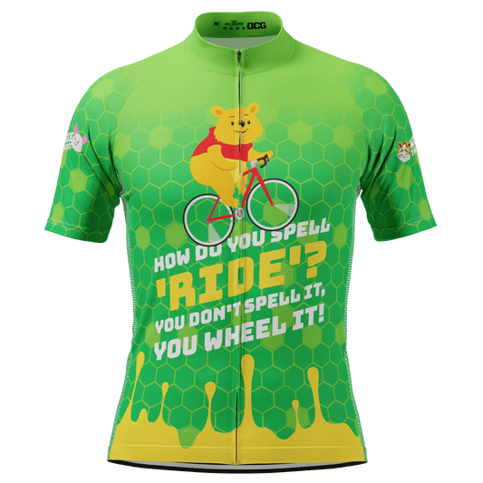 Men's Winnie The Cyclist Short Sleeve Cycling Jersey