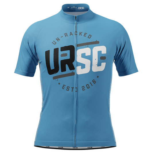 Men's URSC Blue & Black Short Sleeve Cycling Jersey