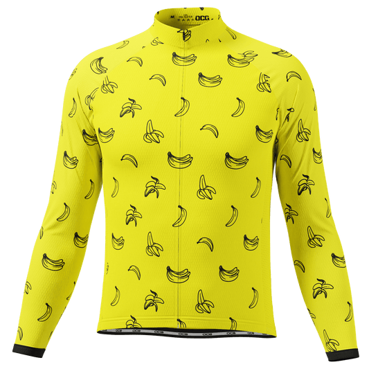 Men's Must Be Bananas Long Sleeve Cycling Jersey