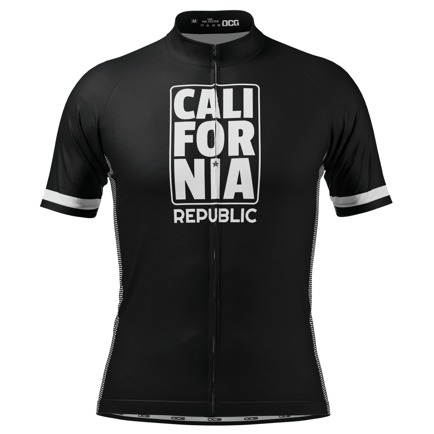 Men's California Republic Series 1 (Red) Short Sleeve Cycling Jersey