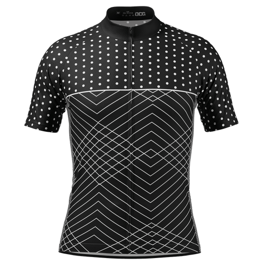 Men's Polka Dots and Zigzag Short Sleeve Cycling Jersey
