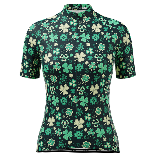 Women's Shamrocks & Clovers Short Sleeve Cycling Jersey