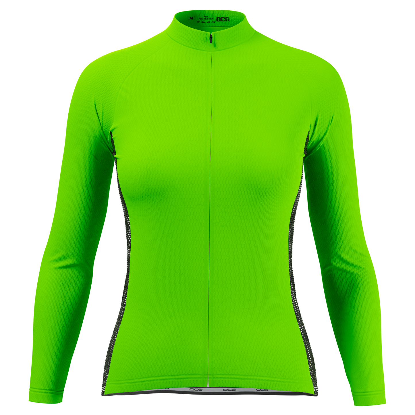 Women's High Viz With Black Accent Long Sleeve Cycling Jersey