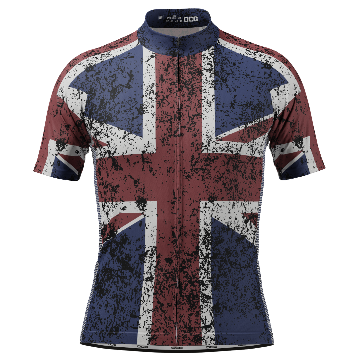 Men's UK Distressed Union Jack Short Sleeve Cycling Jersey