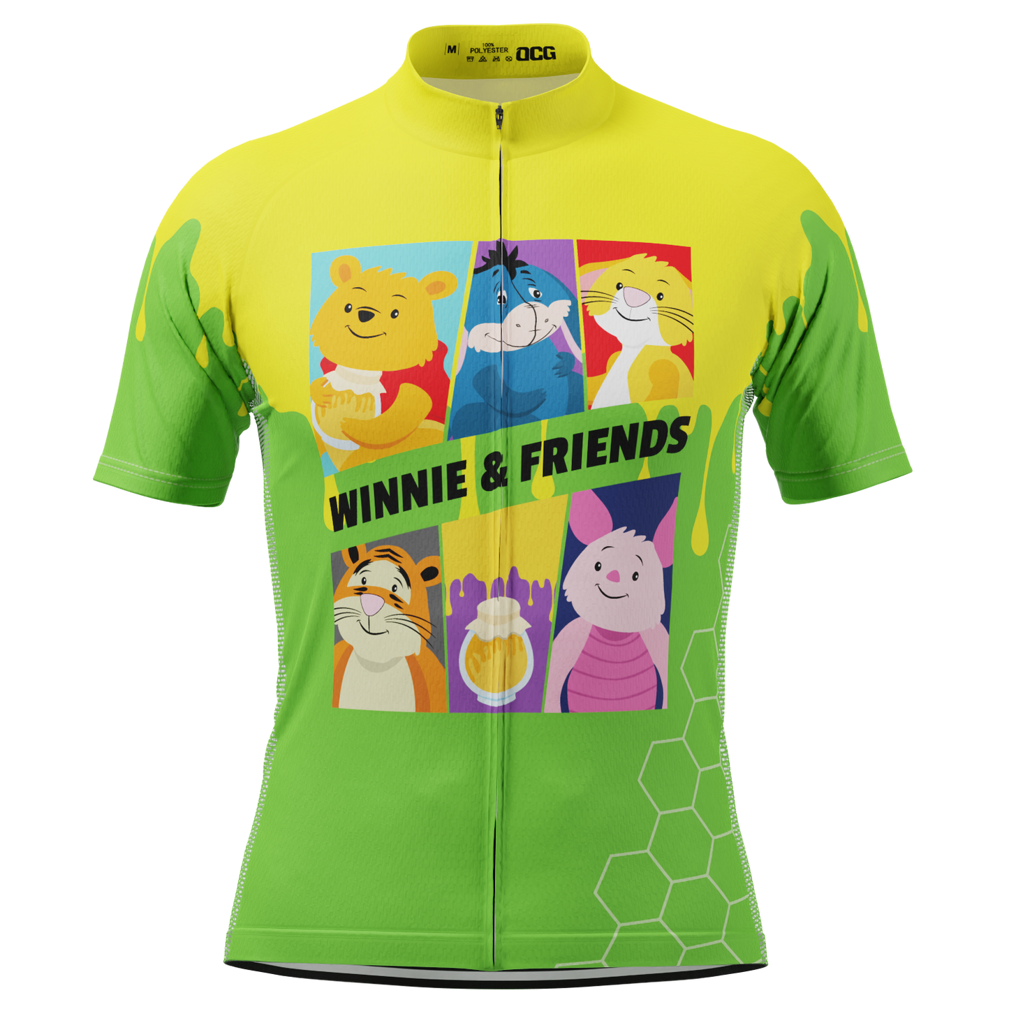 Men's Winnie & Friends Short Sleeve Cycling Jersey