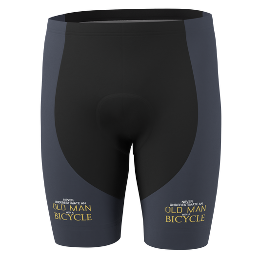 Men's Never Underestimate an Old Man Gel Padded Cycling Shorts