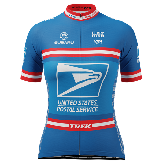 Women's Retro US Postal Short Sleeve Cycling Jersey