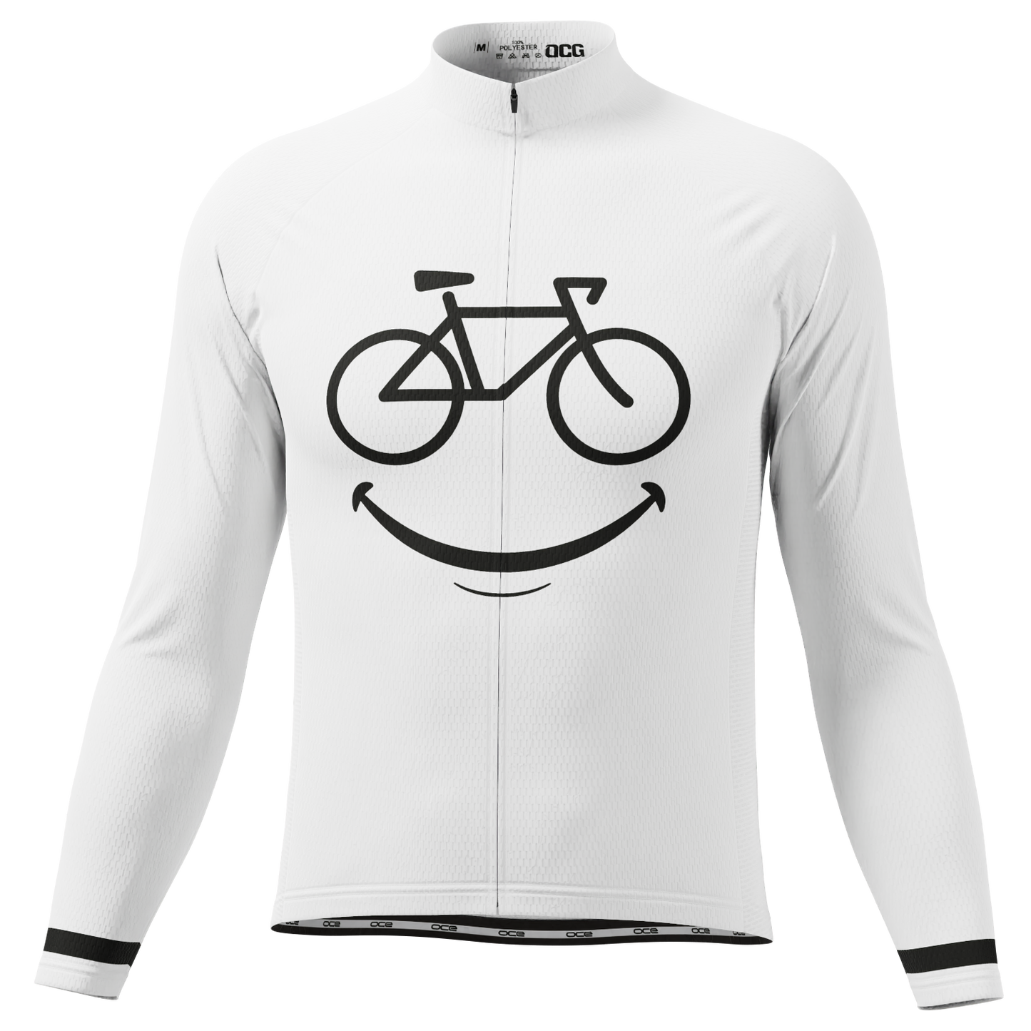 Men's Smiling Bike Long Sleeve Cycling Jersey