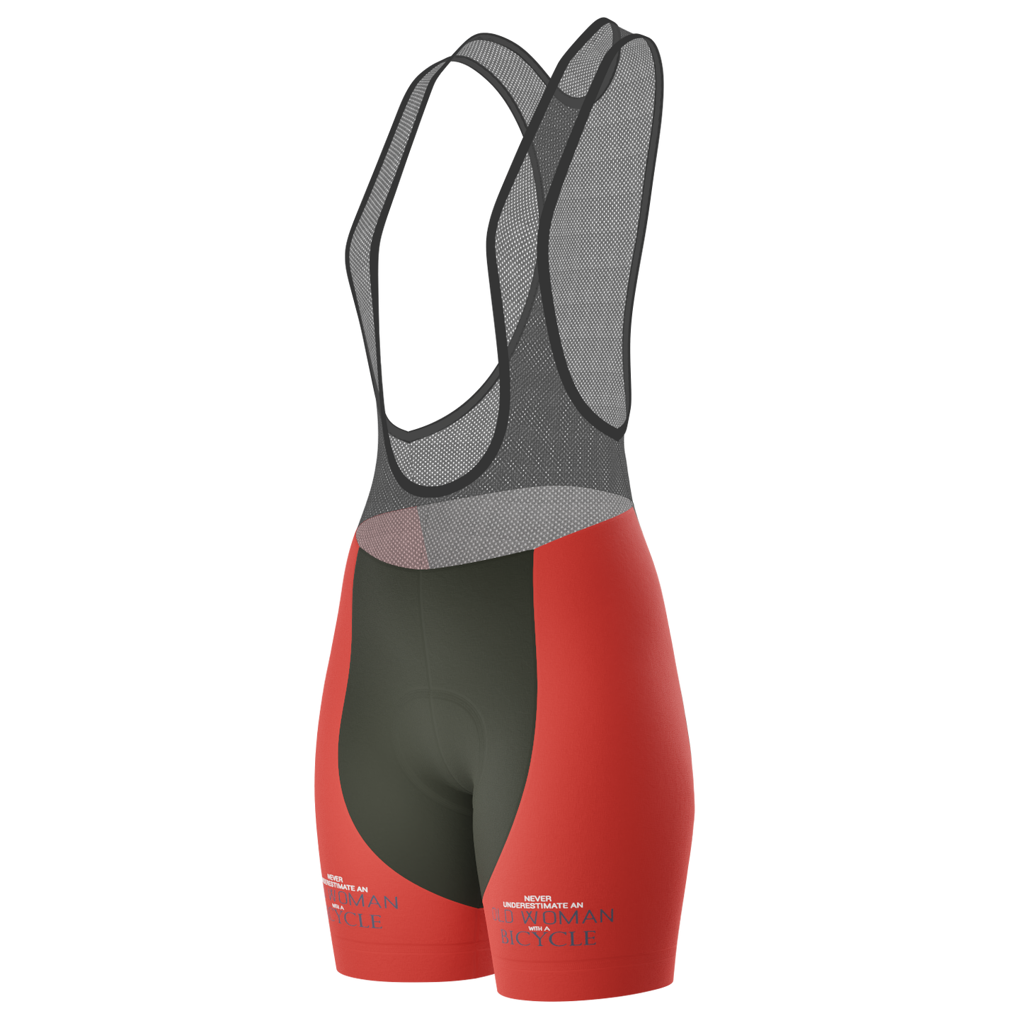 Women's Never Underestimate an Old Woman Gel Padded Cycling Bib