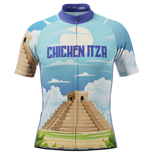 Men's Around The World - Chichen Itza Short Sleeve Cycling Jersey