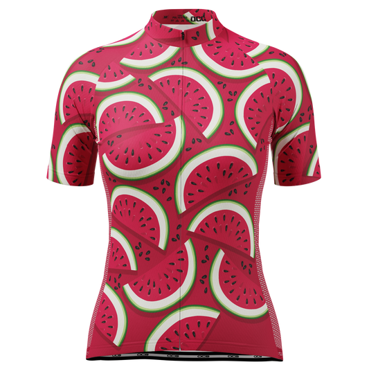 Women's Full Watermelon Fruity Short Sleeve Cycling Jersey