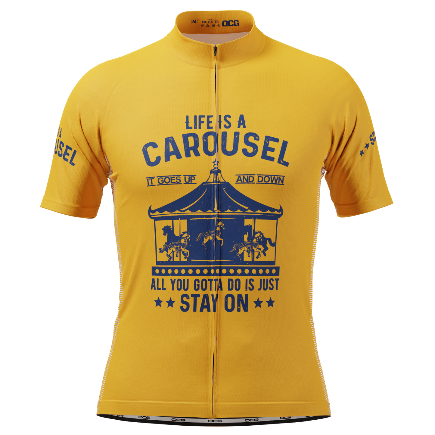 Men's Life Is Like A Carousel Short Sleeve Cycling Jersey