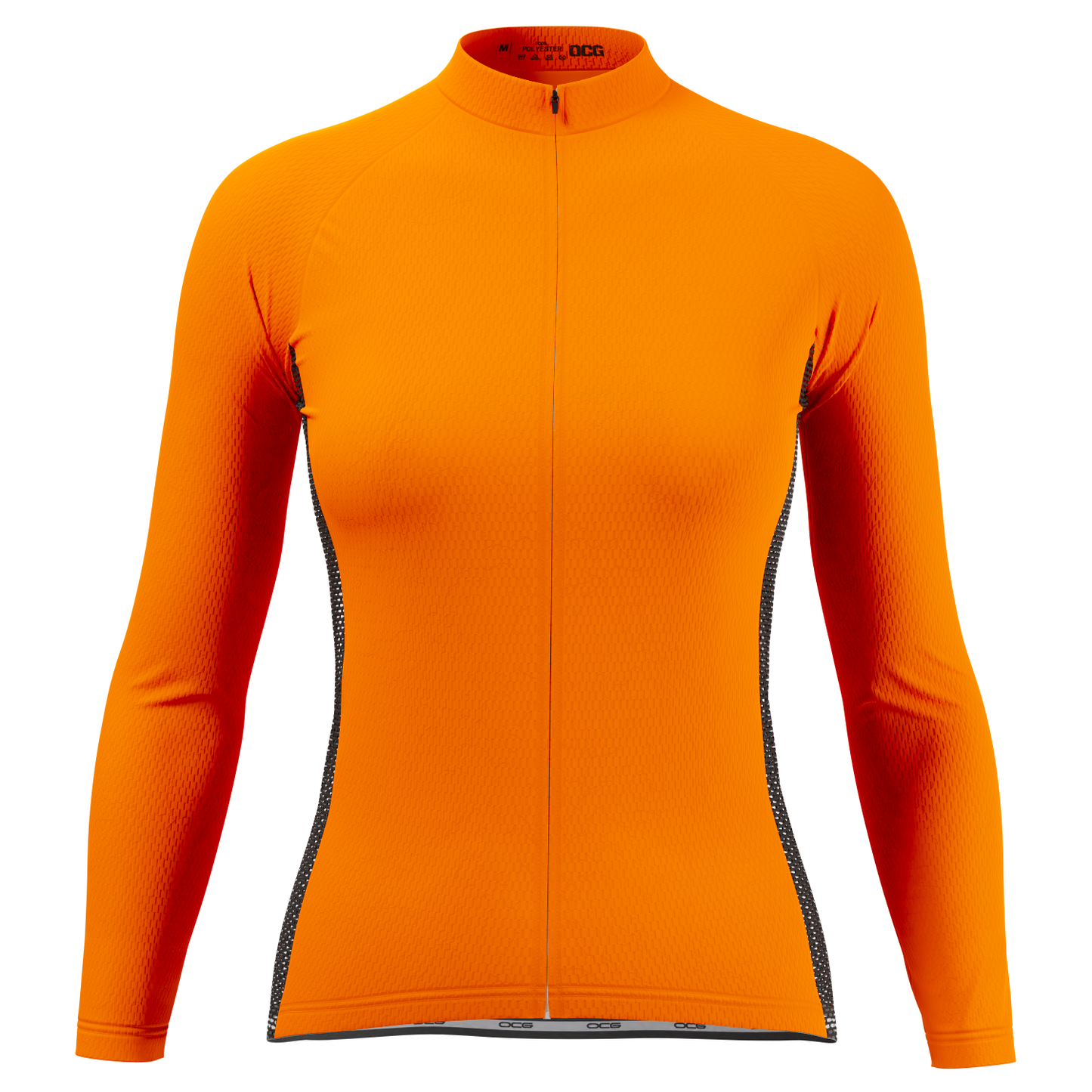 Women's High Viz With Black Accent Long Sleeve Cycling Jersey