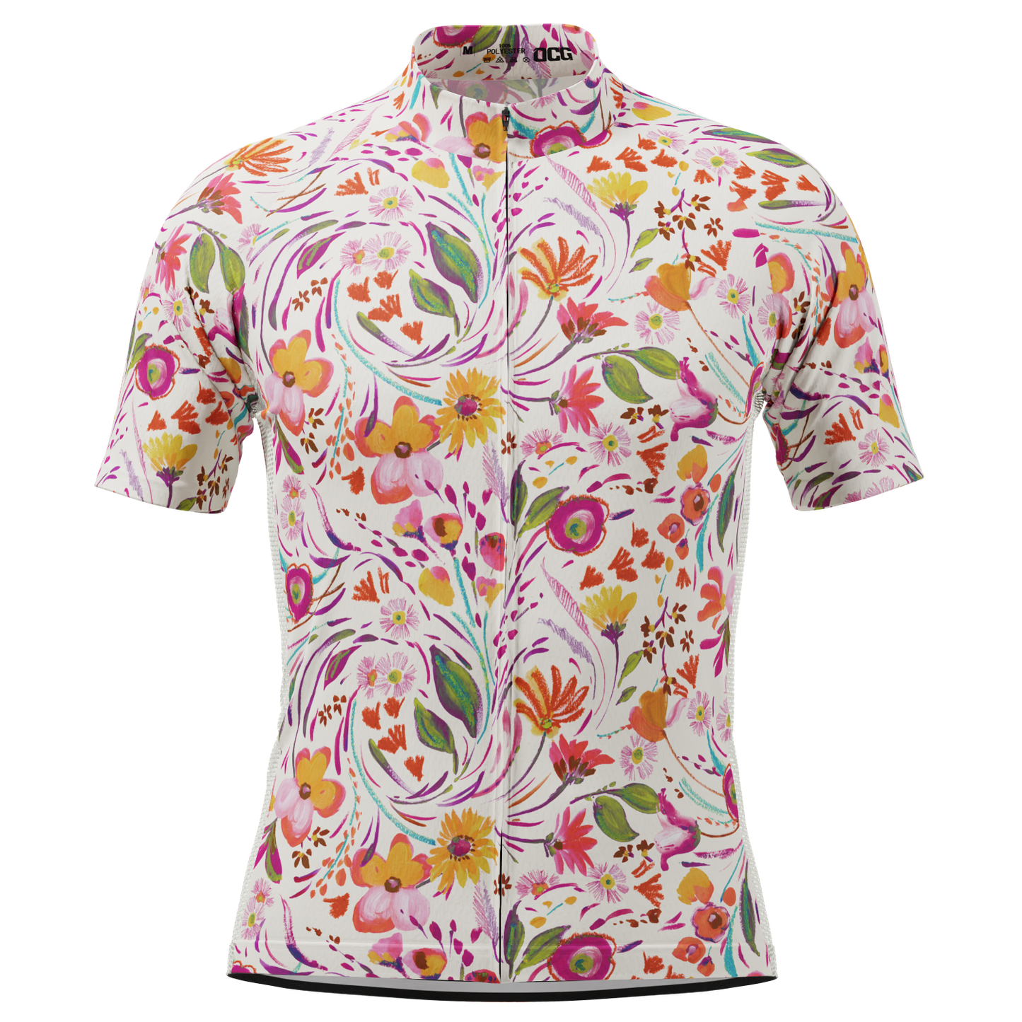 Men's Painterly Blooms Short Sleeve Cycling Jersey