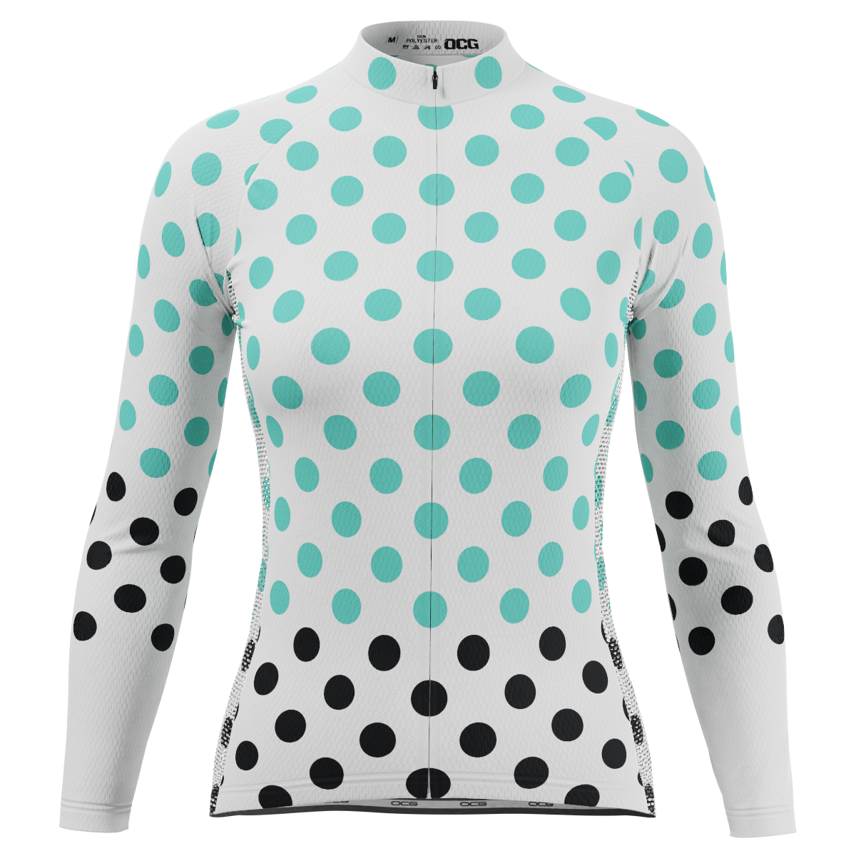 Women's Polka Dots Long Sleeve Cycling Jersey