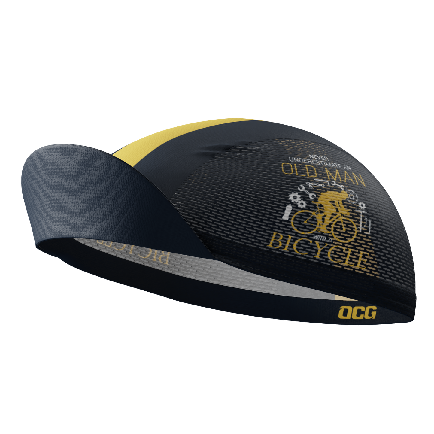 Unisex Never Underestimate an Old Man Quick Dry Cycling Cap