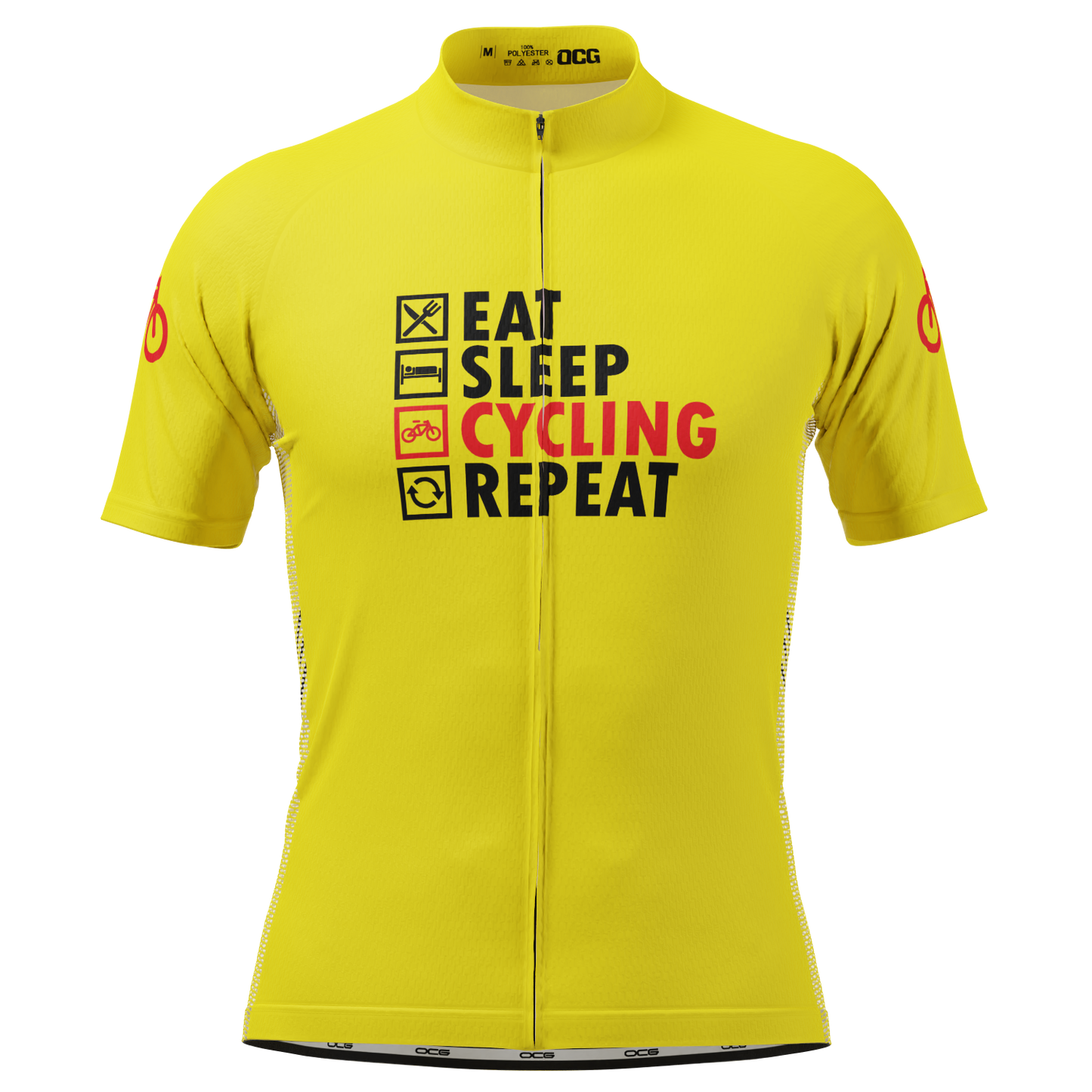 Men's Eat, Sleep, Cycling, Repeat Short Sleeve Cycling Jersey