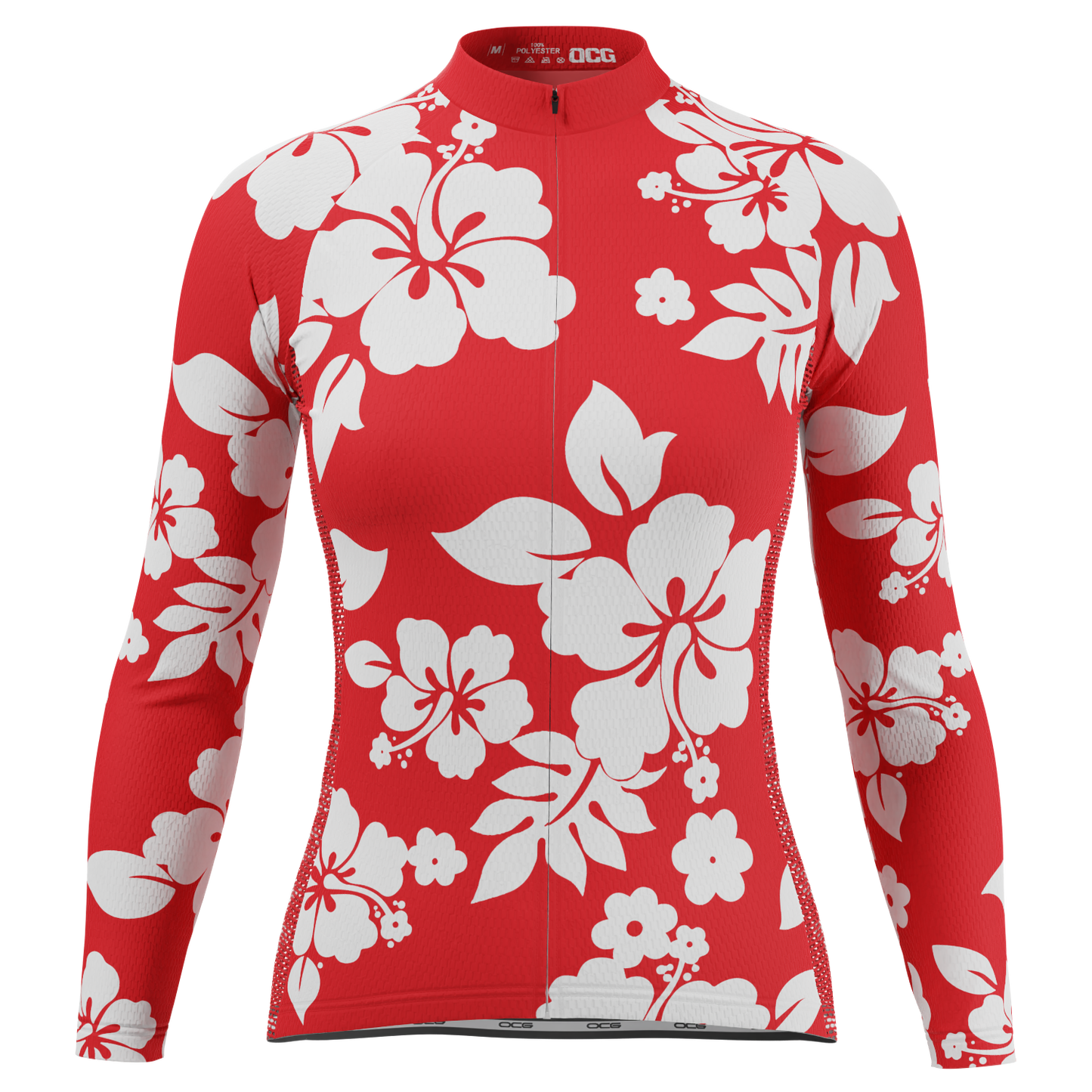 Women's Hawaiian Aloha Floral Long Sleeve Cycling Jersey