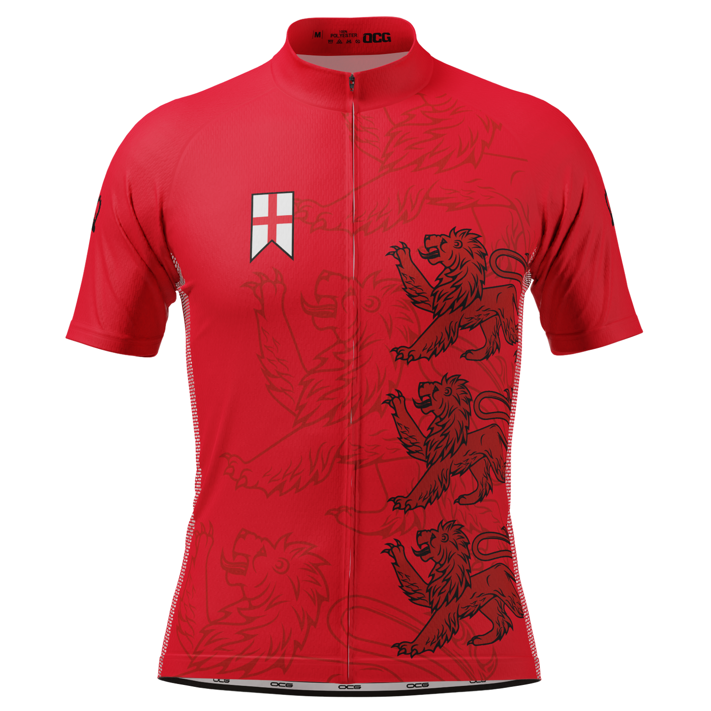 Men's England Three Lions Short Sleeve Cycling Jersey