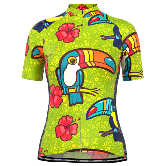 Women's Tucan Hibiscus Short Sleeve Cycling Jersey