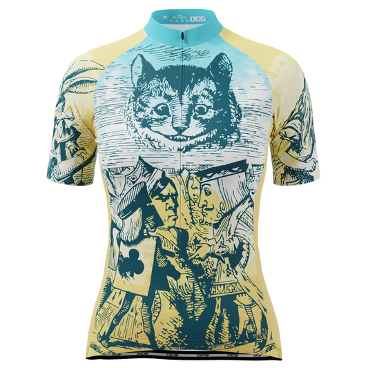 Women's Alice In Wonderland Short Sleeve Cycling Jersey