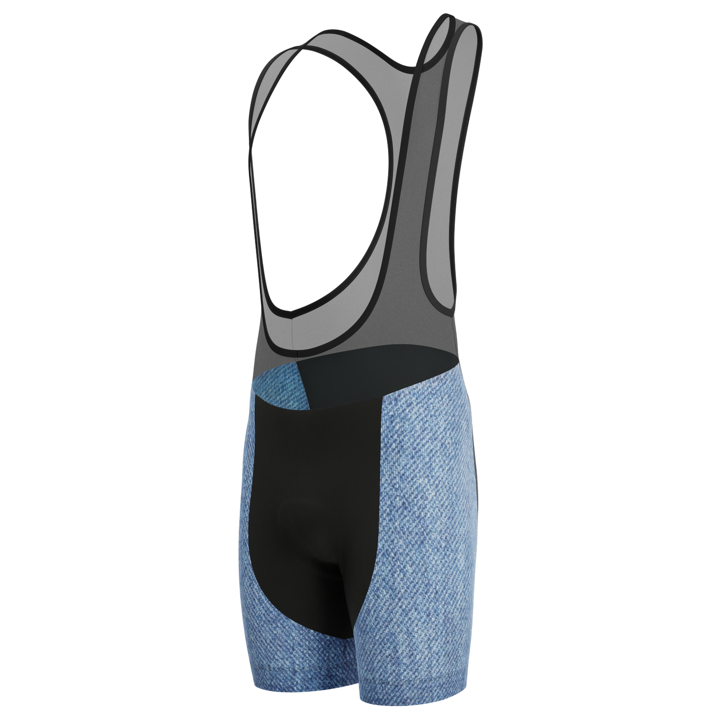 Men's Denim Gel Padded Cycling Bib