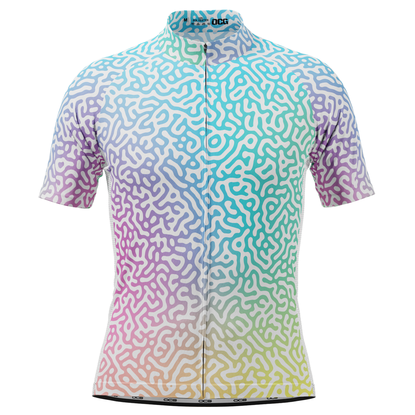 Men's Holographic Organic Lines Short Sleeve Cycling Jersey