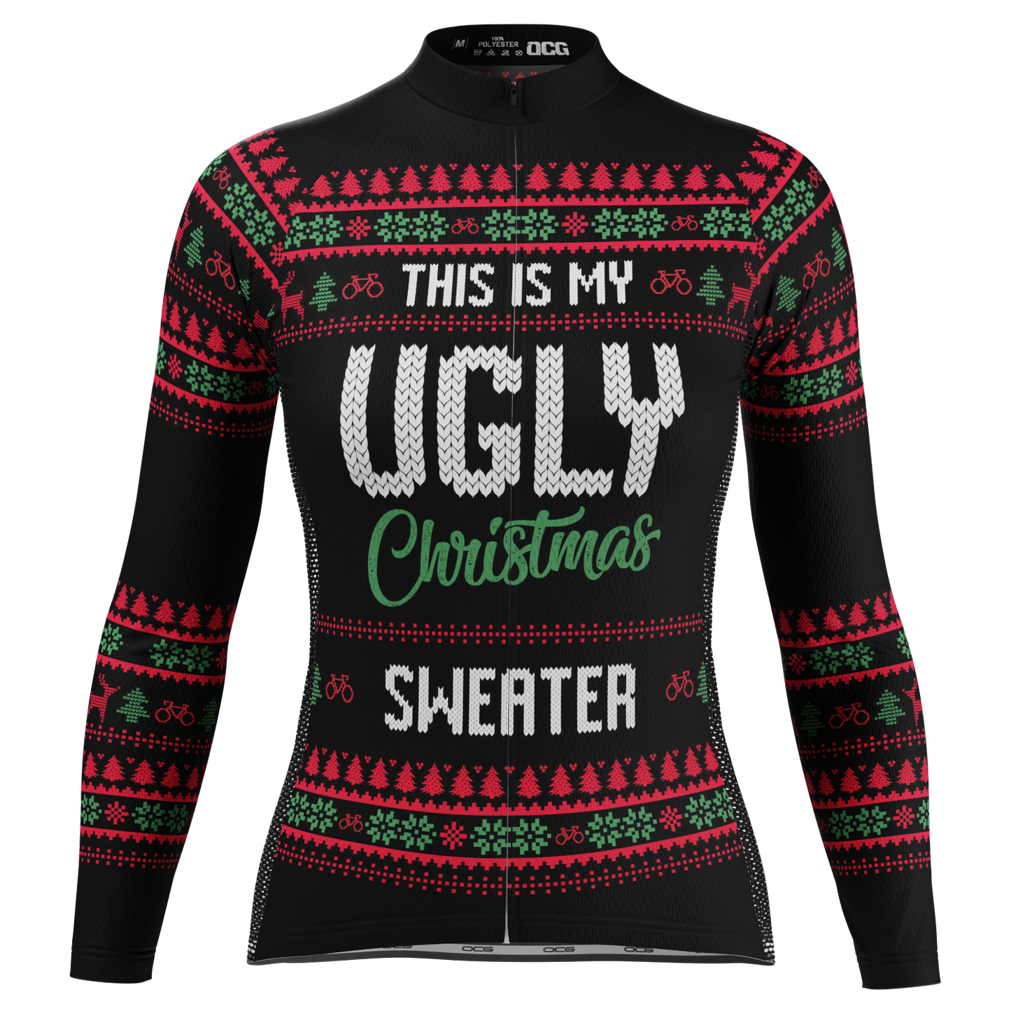 Women's This is my Ugly Christmas Sweater Long Sleeve Cycling Jersey