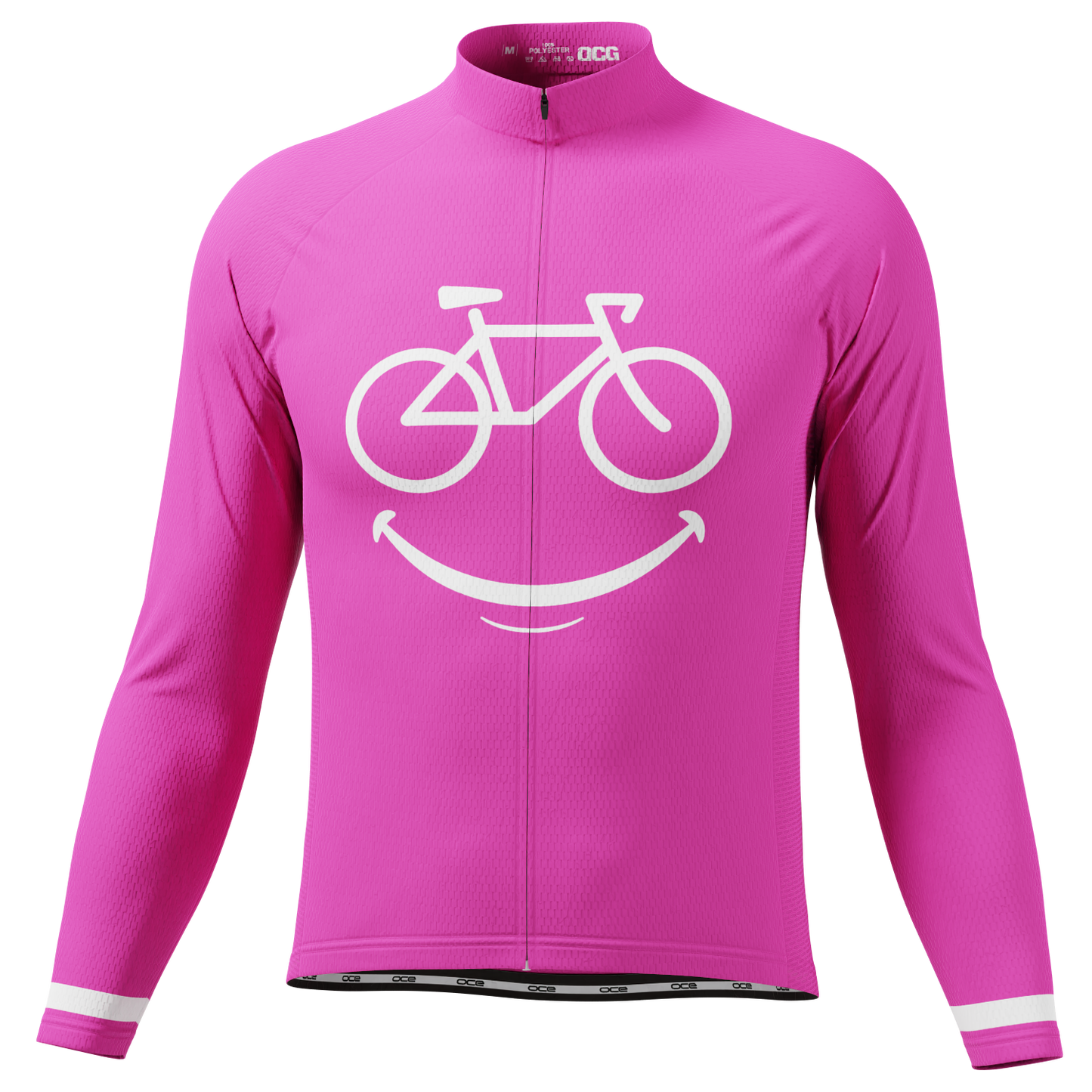 Men's Smiling Bike Long Sleeve Cycling Jersey