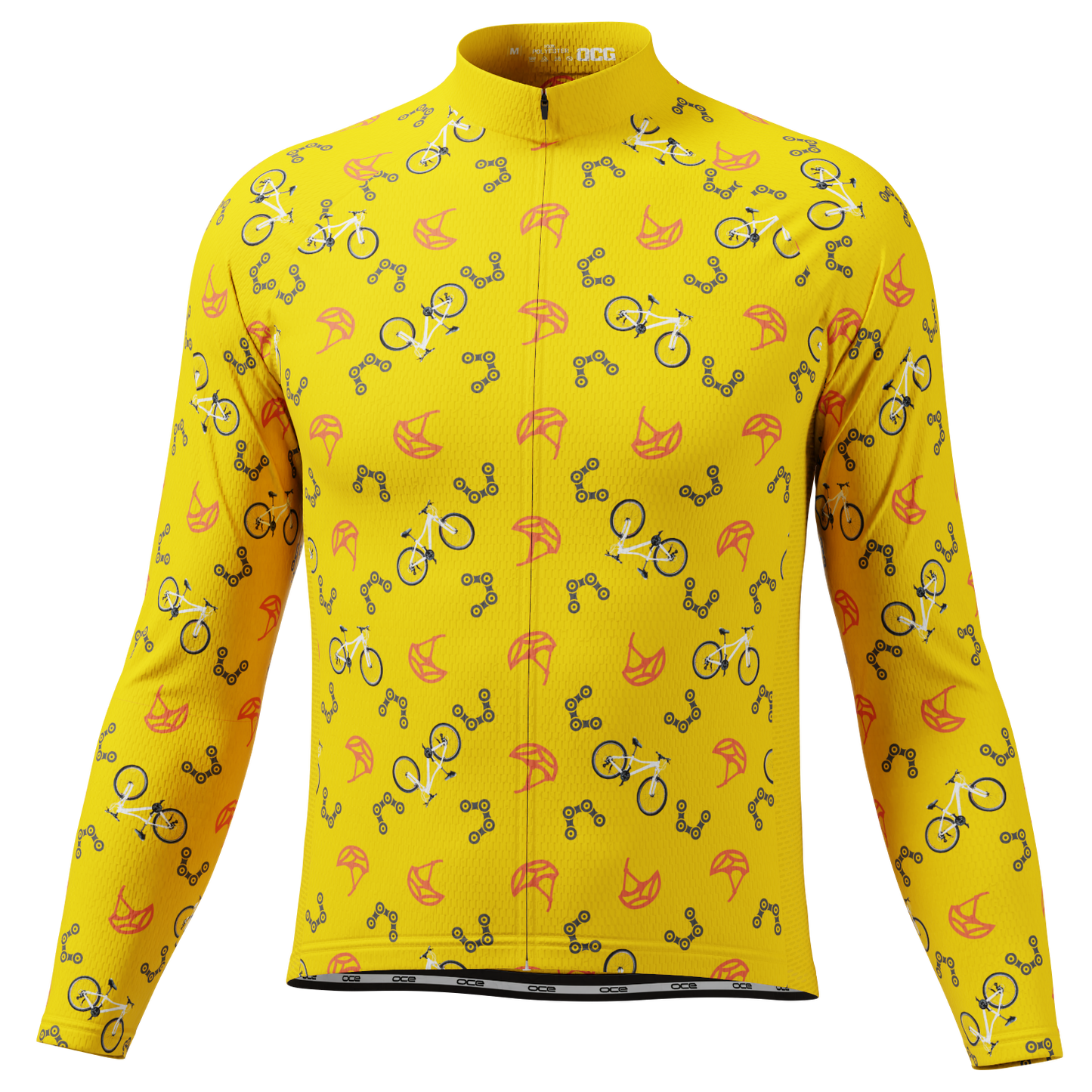 Men's Custom Bike & Helmets Design Personalized Long Sleeve Cycling Jersey