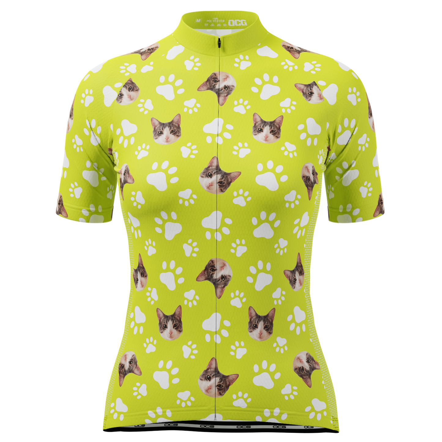 Women's Custom Pet Paws Design Personalized Short Sleeve Cycling Jersey