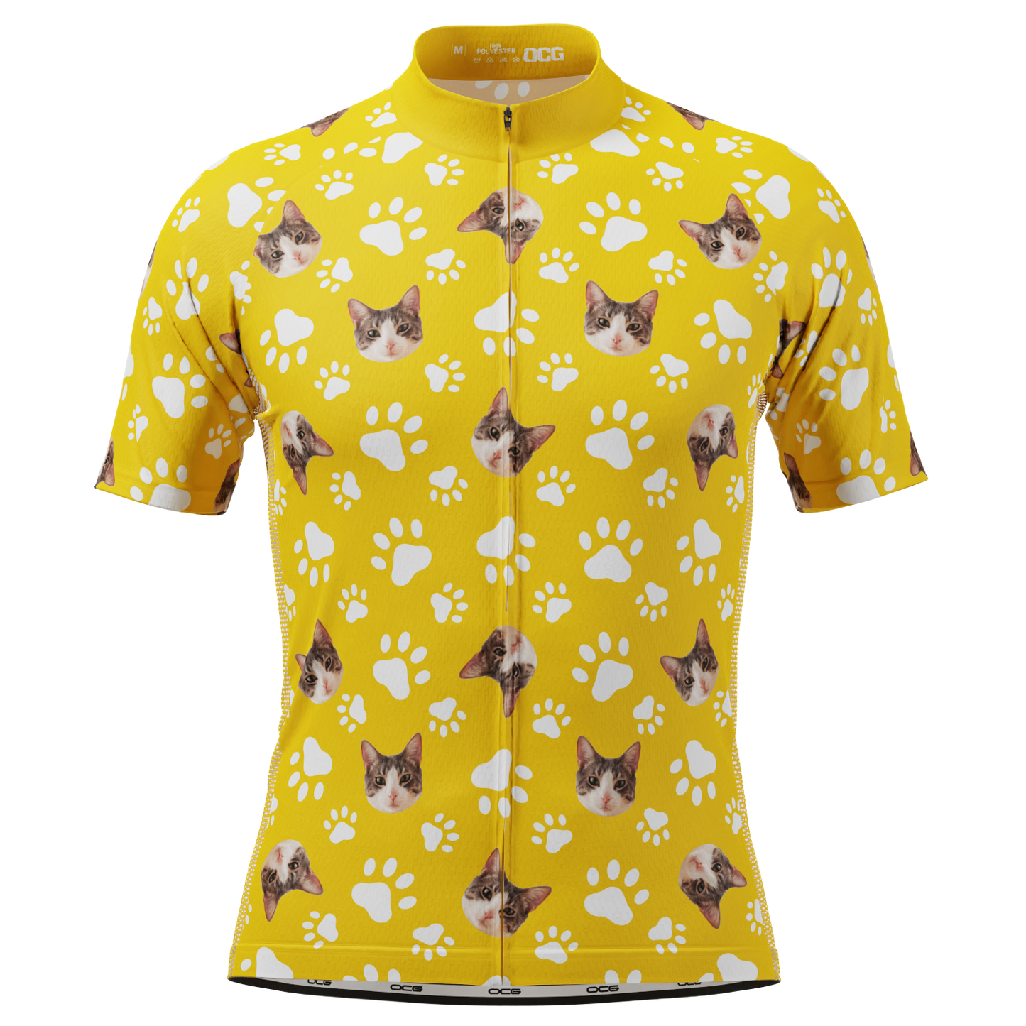 Men's Custom Pet Paws Design Personalized Short-Sleeve Cycling Jersey