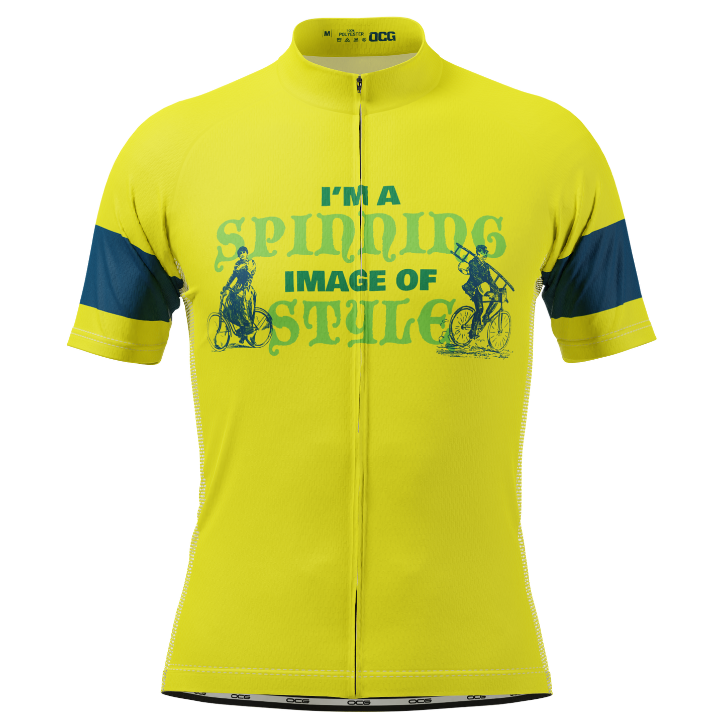 Men's I'm a Spinning Image of Style Short Sleeve Cycling Jersey