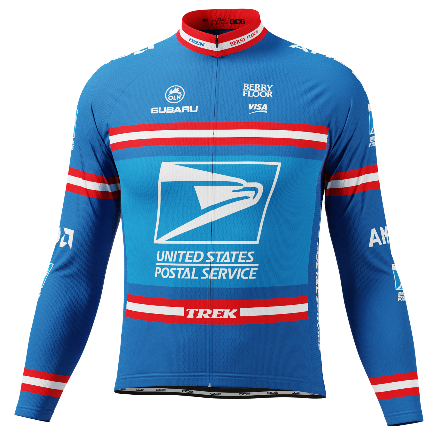 Men's Retro US Postal Long Sleeve Cycling Jersey