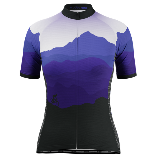 Women's Ride Free Sunset Short Sleeve Cycling Jersey